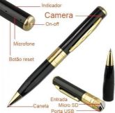 Caneta Espiã Filmadora 4x1 com Função Pen Drive 4GB